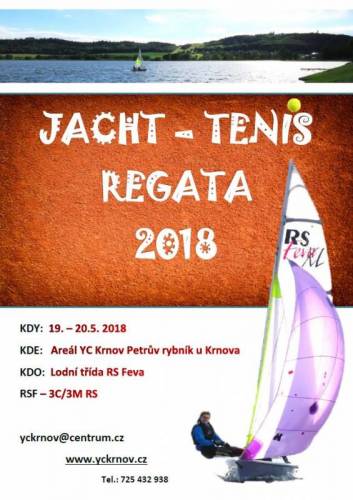Pozvánka na na regionální pohár Čech a Moravy - JACHT-TENIS REGATA + program závodu